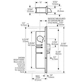 Adams Rite 4510 Standard Duty Deadlatch, 1-1/8 in. Backset, Clear Anodized
