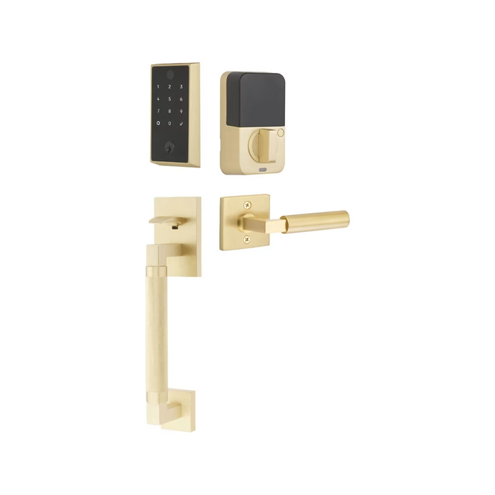 Emtek EMP23237 EMPowered 2 Touch Keyed Bluetooth WiFi Hercules Smooth Handleset (Copy)