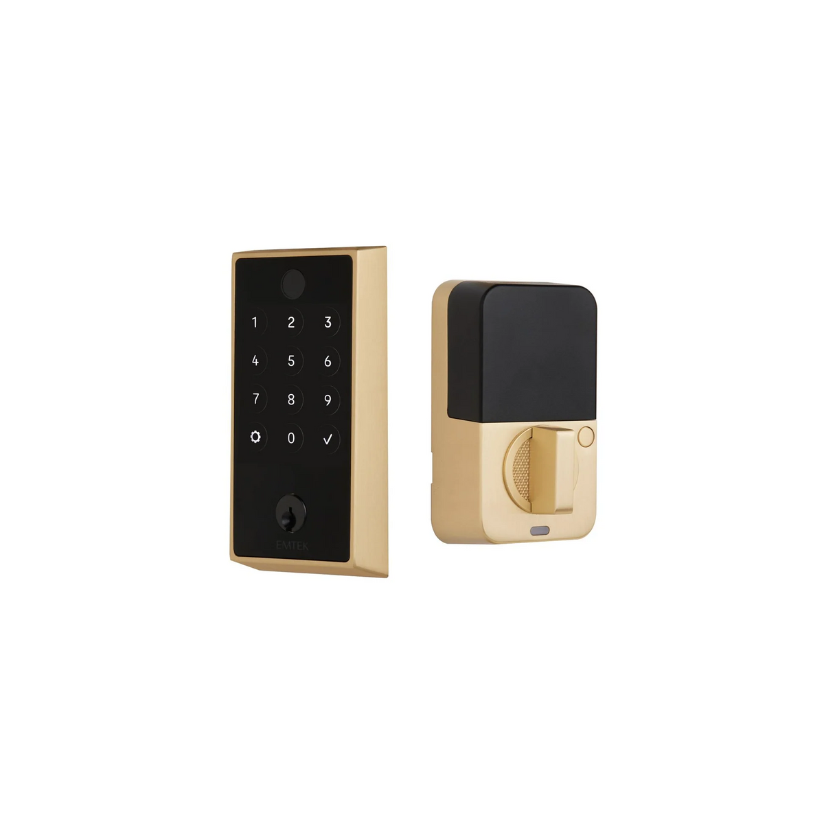 Emtek EMPOWERED™2 Touch Deadbolt Keyed in Satin Brass