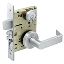 Cal-Royal NM Series Grade 1 Mortise Lock, Sectional Lever Trim, Satin Chrome